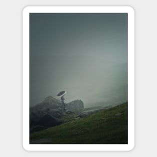 foggy mountains wanderer Sticker